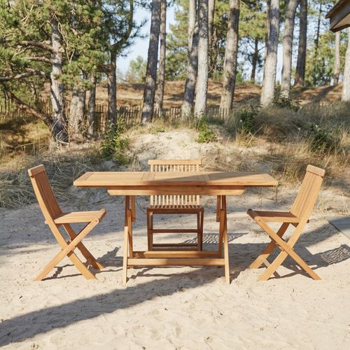 Современный обеденный стол - CAPRI - Tikamoon - из акации / из цельной древесины / с основанием из древесины