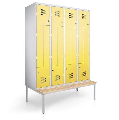 Шкафчик для раздевалки из стального листа - 1150-040200-1201112_V.455 - Lockeel - из стали, покрытой порошком / с ключом / для общественных учреждений