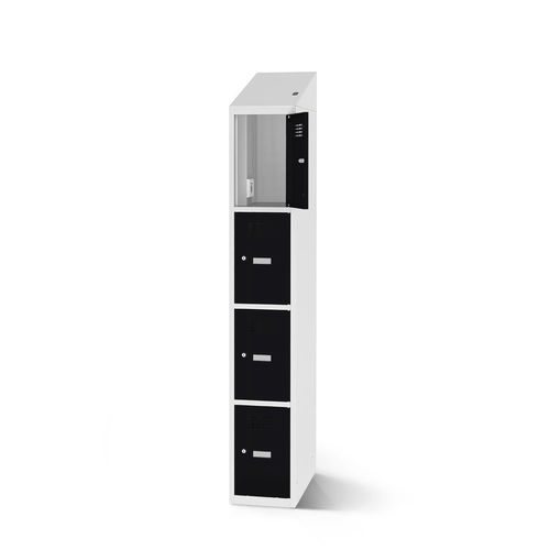 Шкафчик для раздевалки из стали - 2180-010400-0401112_V.463 - Lockeel - из стального листа / из стали, покрытой порошком / с ключом