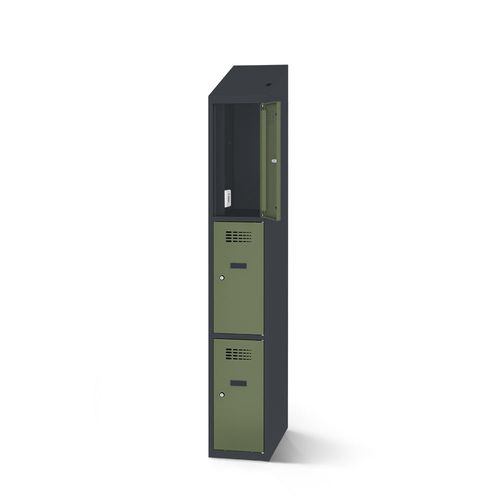 Шкаф для хранения из стали - 2180-010300-0401112_V.447 - Lockeel - из стального листа / из стали, покрытой порошком / с ключом