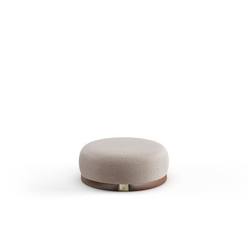 Современный пуф - URBAN Pouf - Bablanc - из ткани / из дерева / из орехового дерева
