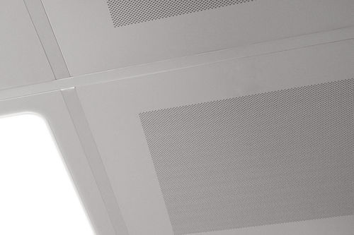 Подвесной потолок из гальванизированной стали - VERT FLAT - Vertebra - из алюминия / из панелей / для офиса