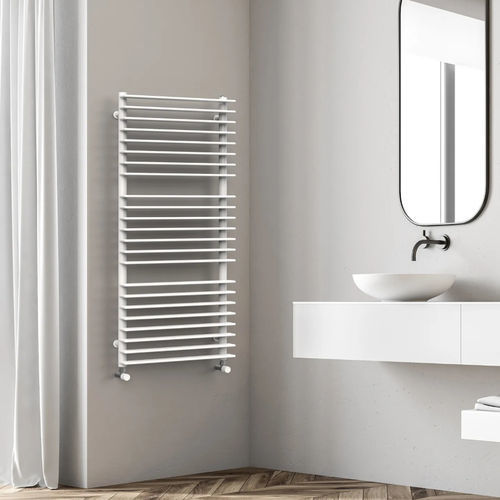 Полотенцесушитель на горячей воде - SHADE - Radiators - минималистский дизайн / из стали / белый