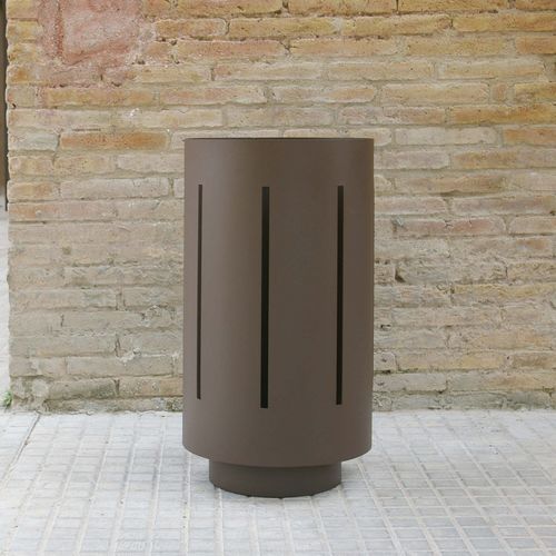 Общественный мусорный контейнер - ROLL series - RYM URBAN FURNITURE, S.L. - из металла / со встроенной пепельницей / с крышкой
