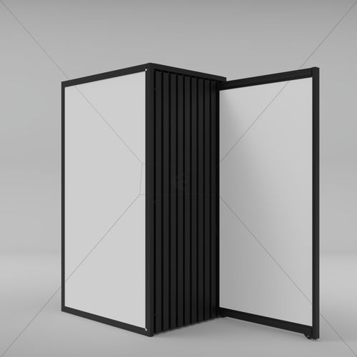 Отдельностоящий выставочный стенд для плитки - PULLOUT&ROTATE VERTICAL-TECHNICAL - ETALAGE - из стали, покрытой порошком / односторонний / с панелью