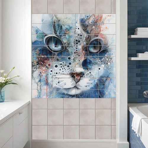 Плитка из фарфора - ABSTRACT CAT  - Tempera Art Design - набивная / цифровая печатная / для интерьера