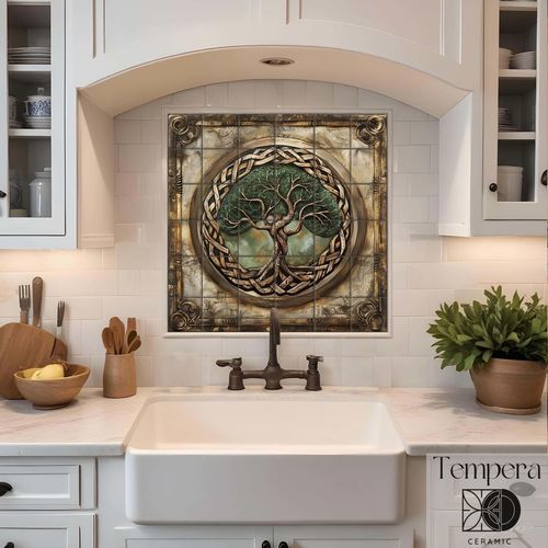 Плитка из фарфора - CELTIC TREE OF LIFE - Tempera Art Design - глянцевая / для внутреннего применения / внутренняя