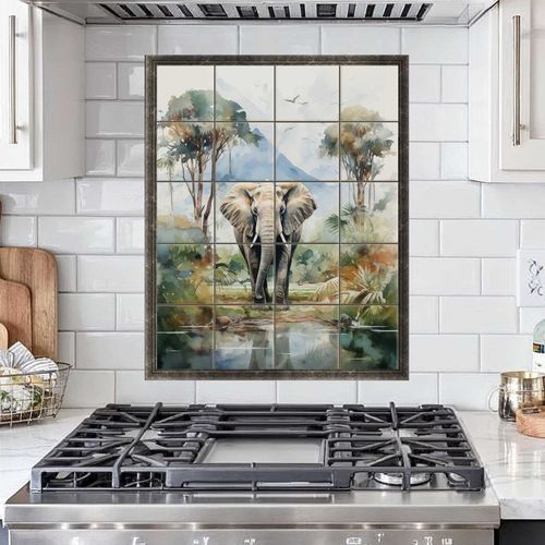 Комод для кухни из керамики - LANDSCAPE - Tempera Art Design - из мрамора / персонализированный / устойчивый к УФ-лучам
