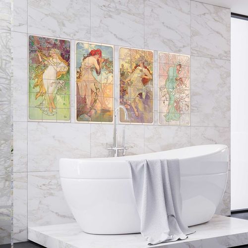Фриза из керамики - THE FOUR SEASONS - Tempera Art Design - из мрамора / из фарфора / настенная