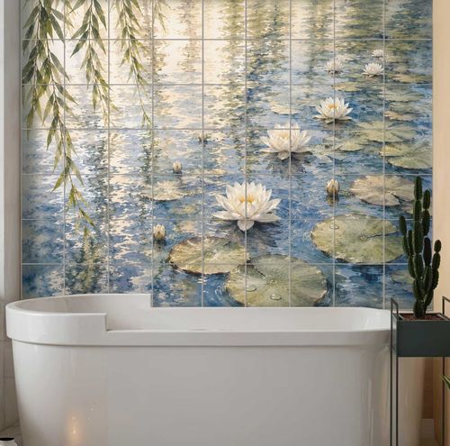 Мозаика из керамики - WATER LILY POND - Tempera Art Design - естественная отделка / для внутреннего применения / для наружного применения