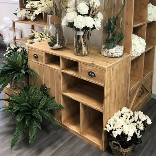 Барная стойка из цельной древесины - CO04308 - Tradis Design - прямая / модульная / из долговечных материалов