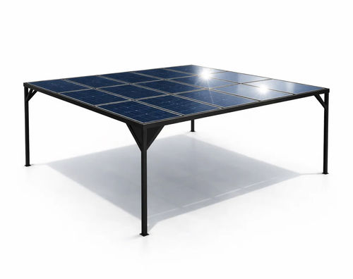 Самонесущая пергола - Pergola su Misura Fotovoltaica - LL53 - из алюминия / с мобильными планками / на заказ