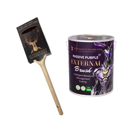 Жидкая гидроизоляция для защиты - PASSIVE PURPLE EXTERNAL BRUSH PACK - Intelligent Membranes - против ультрафиолетового излучения / для фасада / для стены