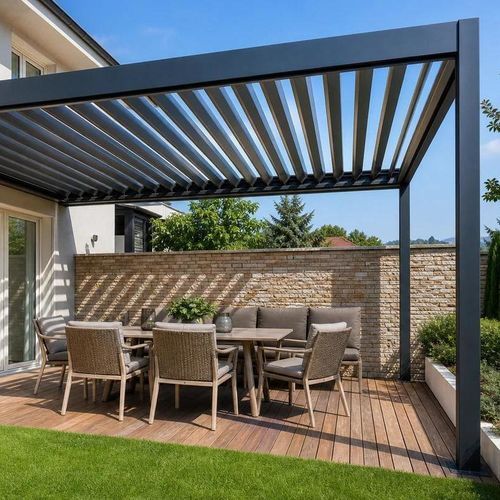 Самонесущая пергола - LUXURY  - ALUX Pergola - из алюминия / из стали / с мобильными планками