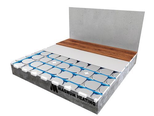 Теплый пол на горячей воде - HEATBOARD W - MAGNUM Heating España - для домашнего использования / для ламинированного пола / с панелью из полистирола