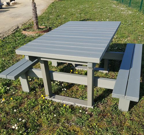 Современный стол для пикника - TPN-150-2 - Urban'Ex - из переработанных материалов / прямоугольный / 100% переработанный