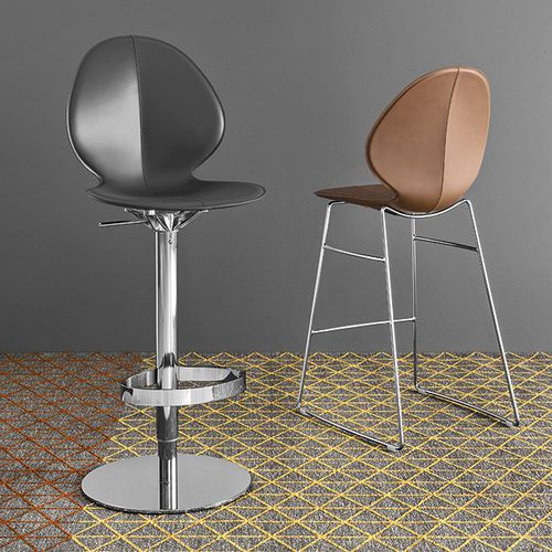 Современный барный стул - BASIL - calligaris - для интерьера / из полипропилена / с основанием из древесины