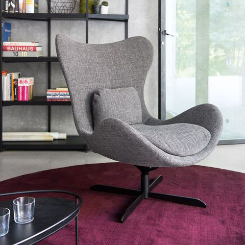 Современное низкое кресло - LAZY - calligaris - из ткани / из ясеня / из металла