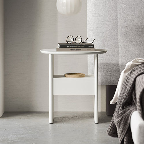 Современный ночной столик - tau - calligaris - из дерева / из мрамора / из керамики