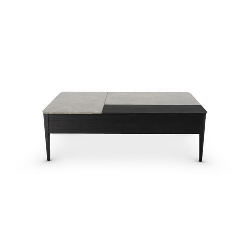 Современный журнальный столик - AROUND - calligaris - из керамики / с основанием из древесины / прямоугольный