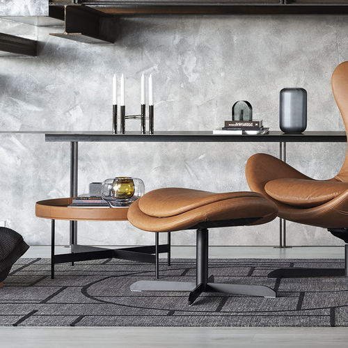 Современная подставка для ног - LAZY - calligaris - из ткани / из ясеня / из металла