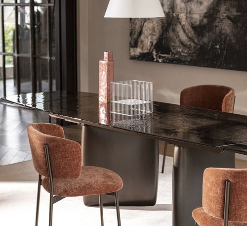 Современный cтул для столовых - FLEX - calligaris - для интерьера / из металла / из кожи