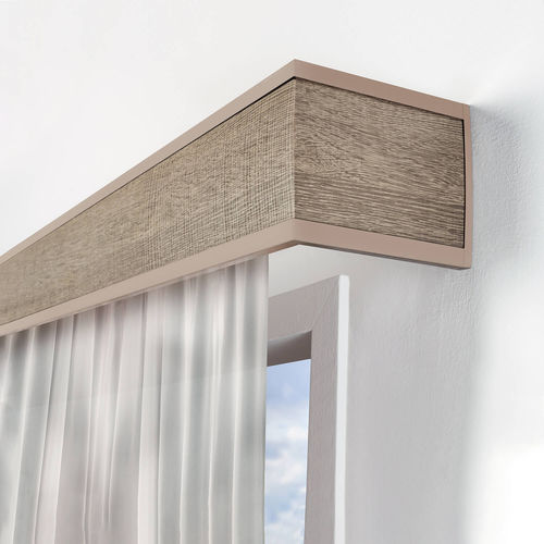 Карниз для штор из алюминия - ERINEA WOOD  - CASA VALENTINA - потолочное крепление / настенное крепление / для окна