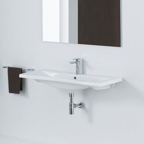 Подвесная раковина - CLEVER 70 - Ceramica Althea - из керамики / прямоугольная / 1 отверстие