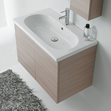 Подвесная раковина - PINK - Ceramica Althea - из керамики / прямоугольная / 1 отверстие