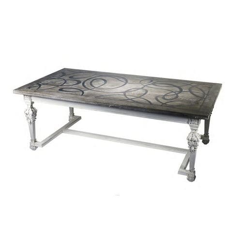 Стилизованный обеденный стол - CHELINI 1898 : ART. 1261 + TOP 6000 - CHELINI - из цельной древесины / с основанием из цельной древесины / прямоугольный