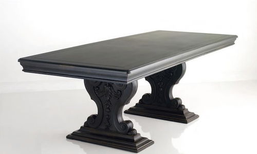 Стилизованный обеденный стол - CHELINI 1898 : ART. 204 + TABLE TOP ART. 6003 - CHELINI - из цельной древесины / с основанием из цельной древесины / прямоугольный