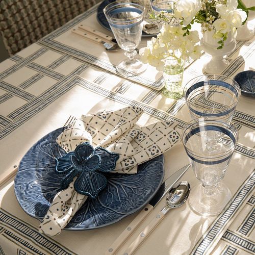 Столовый набор из ткани - GARDEN PATH  - CHELSEA TEXTILES - из льна / ручной работы / современная