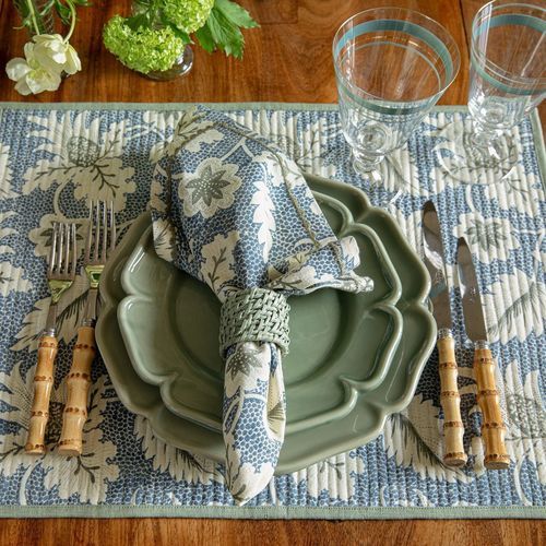 Столовая салфетка из льна - HONEYCOMB TRELLIS - CHELSEA TEXTILES - многоцветная / природный мотив / бытового применения