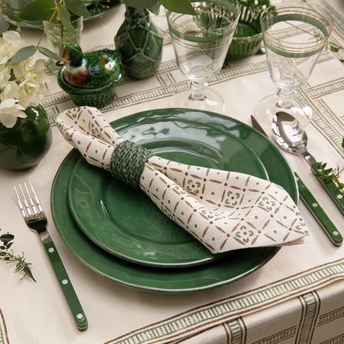 Столовая салфетка из льна - GARDEN TRELLIS - CHELSEA TEXTILES - c геометрическим рисунком / для ресторана / для гостиницы