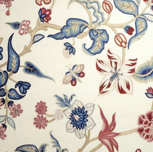 Обивочная ткань - LILIES,MAGNOLIA & CHRYSANTHEMUMS - CHELSEA TEXTILES - в цветочек / из хлопка / из льна