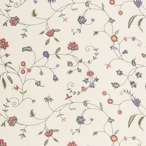 Обивочная ткань - CARNATION & CORNFLOWER VINE - CHELSEA TEXTILES - с рисунком / из хлопка / из льна