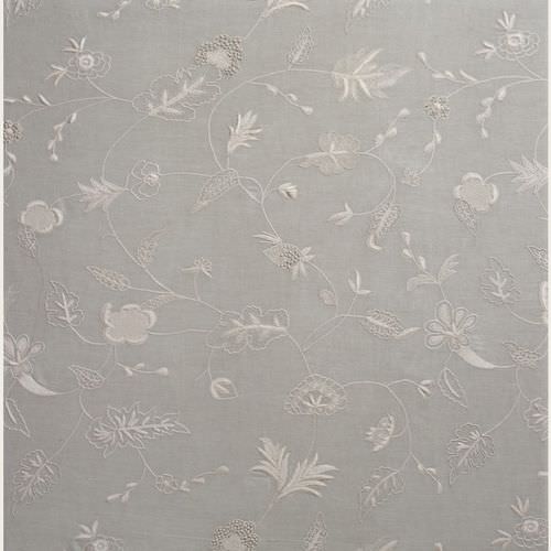 Обивочная ткань - QUEEN ANNE VINE ON COLOURED GROUND - CHELSEA TEXTILES - с рисунком / из льна / вышитая