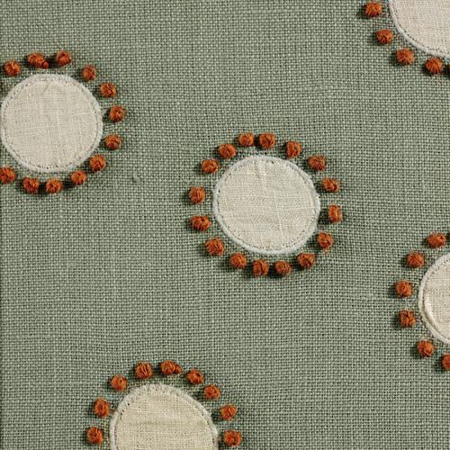 Обивочная ткань - BETTY  - CHELSEA TEXTILES - с рисунком / из льна / вышитая