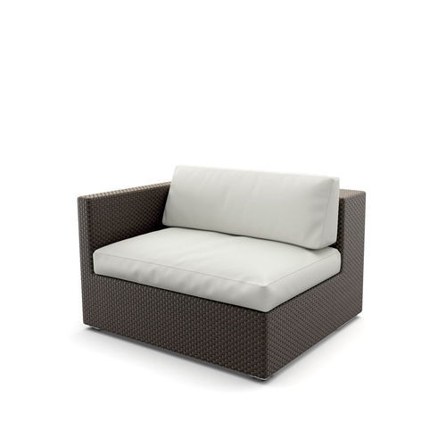 Современный полудиван - LOUNGE  - DEDON GmbH - из ткани / из алюминия / модульный