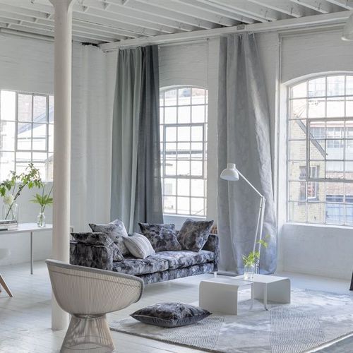 Обивочная ткань - GREYCLOTH - DESIGNERS GUILD - для штор / с рисунком / однотонная
