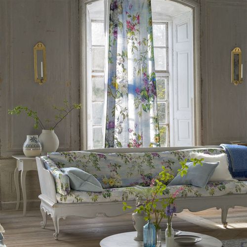 Обивочная ткань - CAPRIFOGLIO - DESIGNERS GUILD - для штор / в цветочек / из хлопка