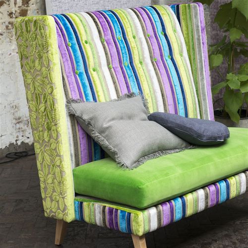 Обивочная ткань - SAVIO  - DESIGNERS GUILD - для штор / в полоску / природный мотив