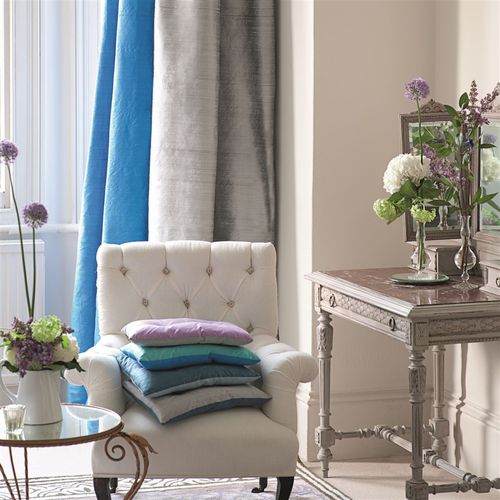 Обивочная ткань - CHINON II - DESIGNERS GUILD - для штор / однотонная / из шелка