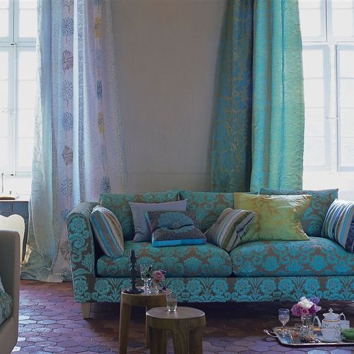 Обивочная ткань - MURANO - DESIGNERS GUILD - для штор / в полоску / в цветочек
