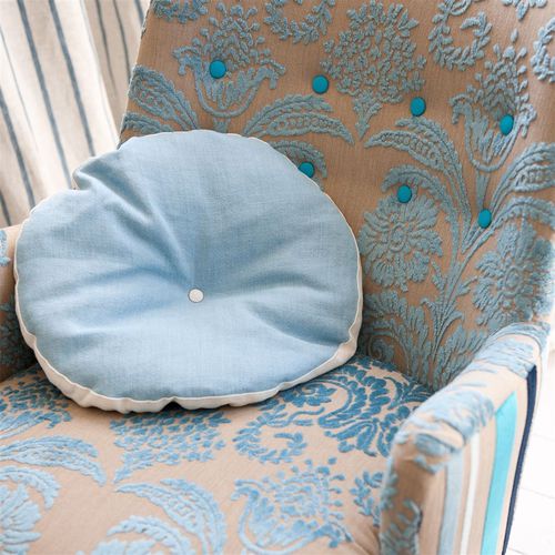 Обивочная ткань - OMBRIONE - DESIGNERS GUILD - для штор / дамасский рисунок / однотонная