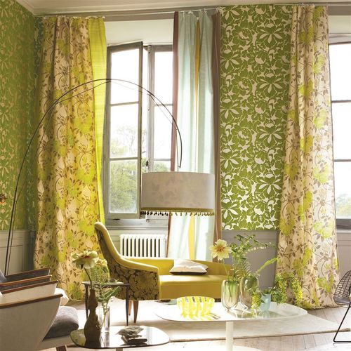 Обивочная ткань - ARABELLA - DESIGNERS GUILD - для штор / настенная / в цветочек