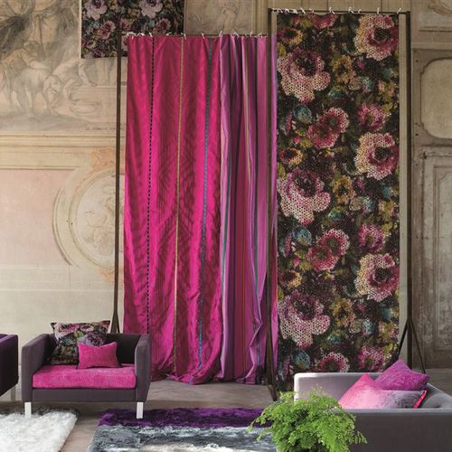 Обивочная ткань - MADHURI  - DESIGNERS GUILD - для штор / с рисунком / из хлопка