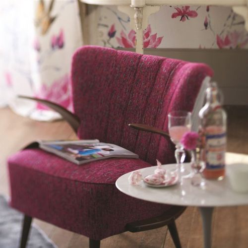 Обивочная ткань - PERREAU - DESIGNERS GUILD - c геометрическим рисунком / однотонная / из бархата