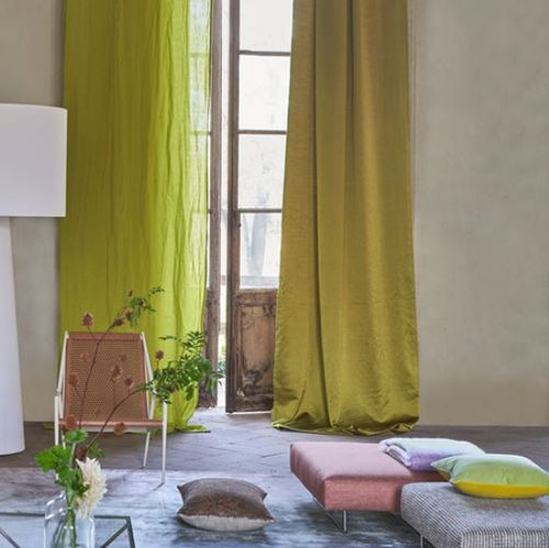 Ткань для штор - ANSHU  - DESIGNERS GUILD - однотонная / из полиэстера / из хлопка