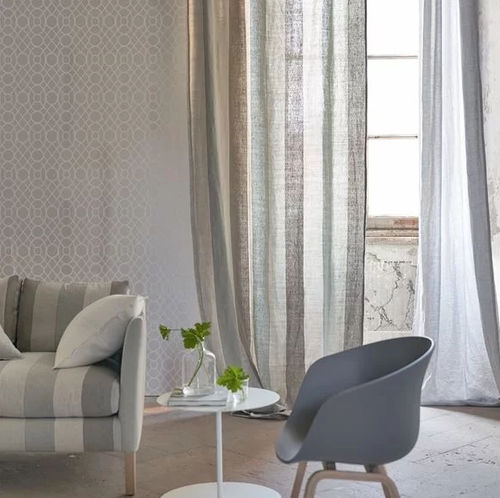 Обивочная ткань - BRERA RIGATO III - DESIGNERS GUILD - для штор / в полоску / из льна